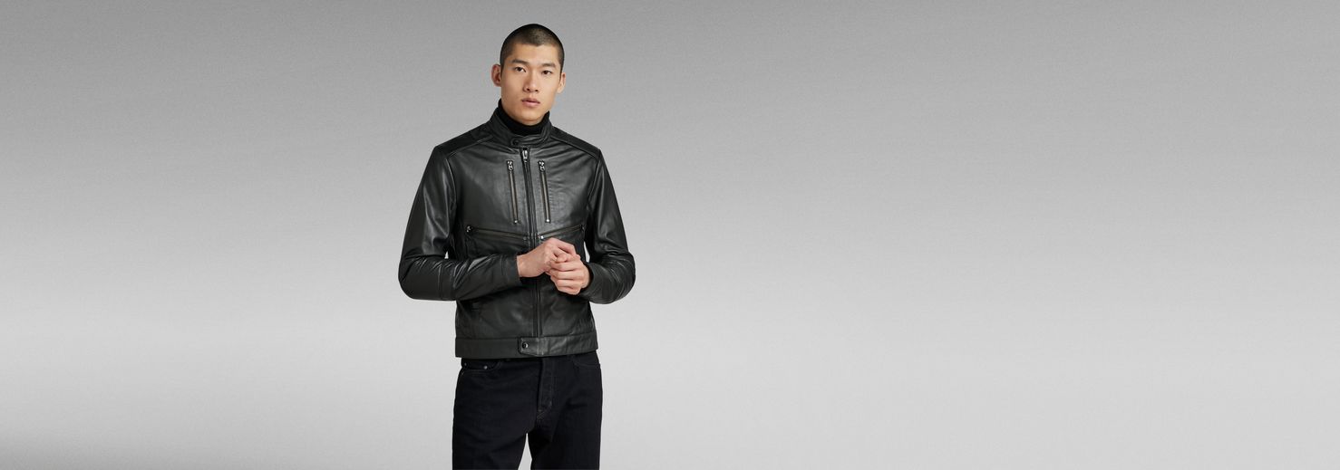 Biker Leather Jacket | ブラック | G-Star RAW® JP